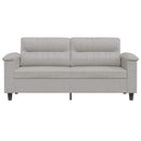 2-personers sofa 140 cm mikrofiberstof lysegrå