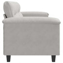 2-personers sofa 140 cm mikrofiberstof lysegrå