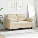 2-personers sofa 140 cm mikrofiberstof cremefarvet