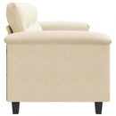 2-personers sofa 140 cm mikrofiberstof cremefarvet