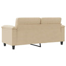 2-personers sofa 140 cm mikrofiberstof cremefarvet