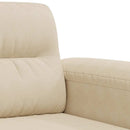 2-personers sofa 140 cm mikrofiberstof cremefarvet