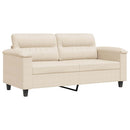 2-personers sofa 140 cm mikrofiberstof beige