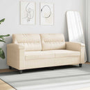 2-personers sofa 140 cm mikrofiberstof beige