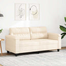 2-personers sofa 140 cm mikrofiberstof beige