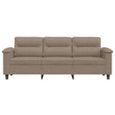 3-personers sofa 180 cm mikrofiberstof gråbrun