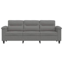 3-personers sofa 180 cm mikrofiberstof mørkegrå