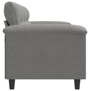 3-personers sofa 180 cm mikrofiberstof mørkegrå