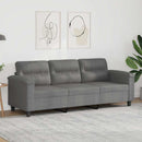 3-personers sofa 180 cm mikrofiberstof mørkegrå