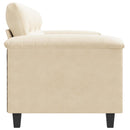 3-personers sofa 180 cm mikrofiberstof cremefarvet