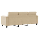 3-personers sofa 180 cm mikrofiberstof cremefarvet