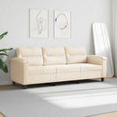 3-personers sofa 180 cm mikrofiberstof beige