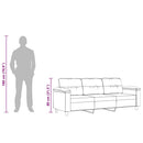 3-personers sofa 180 cm mikrofiberstof beige