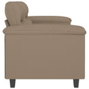 2-personers sofa 120 cm kunstlæder cappuccino