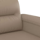 2-personers sofa 120 cm kunstlæder cappuccino