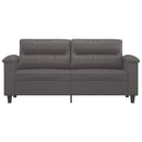 2-personers sofa 140 cm kunstlæder grå
