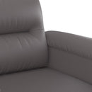 2-personers sofa 140 cm kunstlæder grå