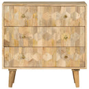 skuffeskab 70x35x70 cm massivt mangotræ