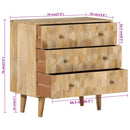 skuffeskab 70x35x70 cm massivt mangotræ