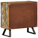 skuffeskab 70x35x70 cm massivt genbrugstræ flerfarvet