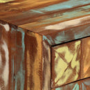 skuffeskab 70x35x70 cm massivt genbrugstræ flerfarvet