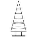 dekorativt juletræ 90 cm metal sort