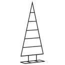 dekorativt juletræ 90 cm metal sort