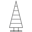 dekorativt juletræ 90 cm metal sort