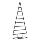 dekorativt juletræ 125 cm metal sort