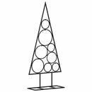 dekorativt juletræ 60 cm metal sort