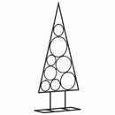 dekorativt juletræ 60 cm metal sort