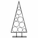 dekorativt juletræ 90 cm metal sort
