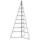 dekorativt juletræ 180 cm metal sort