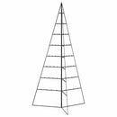 dekorativt juletræ 180 cm metal sort