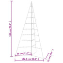 dekorativt juletræ 180 cm metal sort
