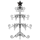 dekorativt juletræ 90 cm metal sort