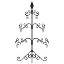 dekorativt juletræ 90 cm metal sort
