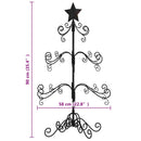 dekorativt juletræ 90 cm metal sort