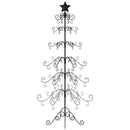 dekorativt juletræ 180 cm metal sort