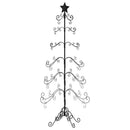 dekorativt juletræ 180 cm metal sort