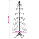 dekorativt juletræ 180 cm metal sort