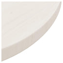 bordplade Ø40x3 cm rund massivt fyrretræ hvid