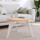 bordplade Ø60x3 cm rund massivt fyrretræ