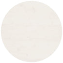 bordplade Ø70x3 cm rund massivt fyrretræ hvid
