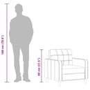 lænestol 60 cm stof lysegrå