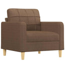lænestol 60 cm stof brun