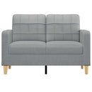 2-personers sofa 120 cm stof lysegrå