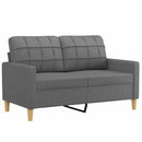 2-personers sofa 120 cm stof mørkegrå