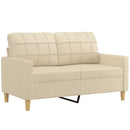 2-personers sofa 120 cm stof cremefarvet