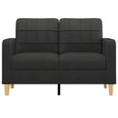 2-personers sofa 120 cm stof sort